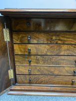A Victorian rosewood collector's cabinet