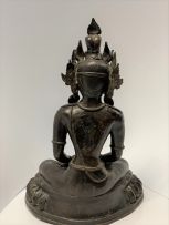 A Burmese bronze figure of Amitayus, the Buddha of Eternal Life, 18/19th century