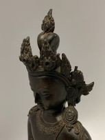 A Burmese bronze figure of Amitayus, the Buddha of Eternal Life, 18/19th century
