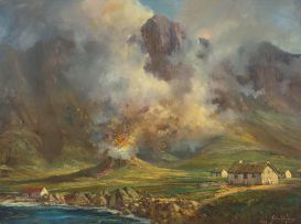 Gabriel de Jongh; Volcanic Eruption on Tristan de Cunha
