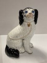 A pair of Staffordshire Disraeli dogs, 19th century