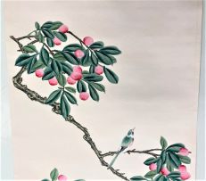A set of four Chinese ink and colour paper scroll paintings, Republic period, 1912-1949