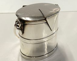 A Victorian silver mustard pot, maker's mark indistinct, Birmingham, 1892