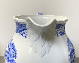 A large 'Italian Spode' transfer-printed blue and white water jug, 19th/20th century