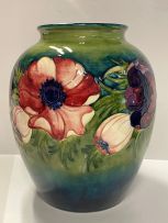 A William Moorcroft anemone vase, 1928 - 1949