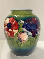 A William Moorcroft anemone vase, 1928 - 1949