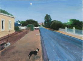 Clare Menck; Street Scene with Dog