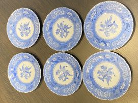 An assembled Copeland Spode 'Camilla' pattern blue and white earthenware part dinner and part tea service, various dates, 20th century