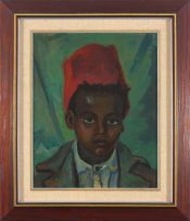 Maggie Laubser; Boy in a Fez