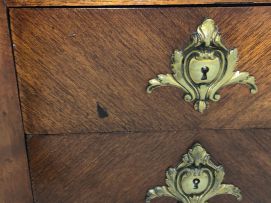A French kingwood, mahogany and gilt-metal-mounted bureau plat, late 19th century