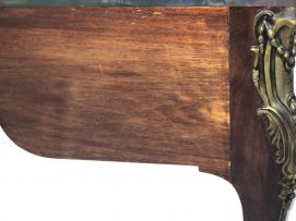 A French kingwood, mahogany and gilt-metal-mounted bureau plat, late 19th century