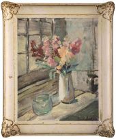 Freida Lock; Flowers in a Vase