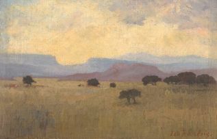 Leo François; Landscape with Distant Mountains