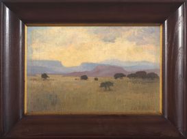 Leo François; Landscape with Distant Mountains