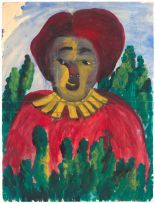 Gladys Mgudlandlu; Portrait of a Woman in a Red Dress