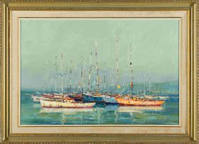 Wessel Marais; Yachts at Anchor