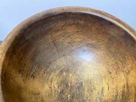 An Irish treen fruitwood bowl, late 19th century