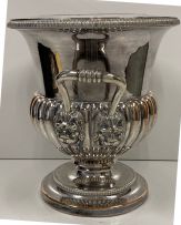 A pair of Sheffield silver-plated wine coolers, 19th century