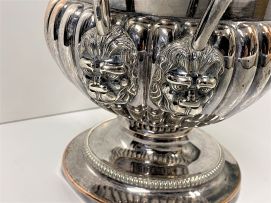 A pair of Sheffield silver-plated wine coolers, 19th century