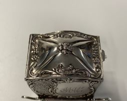 A late Victorian silver card case, Samuel Jacob, London, 1900