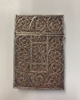 An Indian filigree silver card case, 19th/20th century