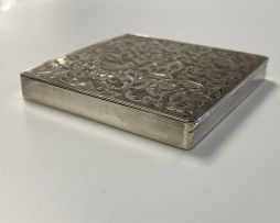 A late Victorian silver card case, George Unite & Sons, Birmingham, 1890