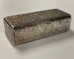 A Dutch silver double-sided stamp box, .833 standard, 1906 - 1953