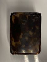 A George V silver and tortoiseshell-mounted jewellery box, marks indistinct, possibly Birmingham, 1925