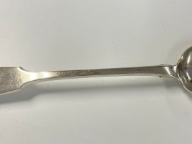 A George IV silver 'Fiddle' pattern basting spoon, William Eaton, London, 1824