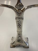 A pair of American silver three-light candelabra, Whiting Manufacturing Co., post 1924