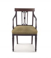 A late George III mahogany armchair