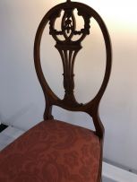 A pair of Edwardian mahogany side chairs
