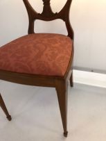 A pair of Edwardian mahogany side chairs