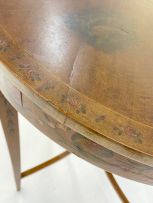 An Edwardian satinwood and painted occasional table