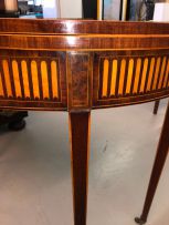 A George III mahogany and birds-eye-maple inlaid card table