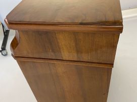 A Gentleman's oak, walnut and marble dressing cabinet, 19th century