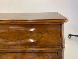 A Gentleman's oak, walnut and marble dressing cabinet, 19th century
