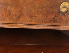 A Dutch walnut corner cupboard, 19th century