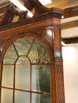 A Dutch walnut corner cupboard, 19th century