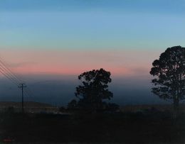 Matthys Johannes Lourens; Landscape with Telephone Lines