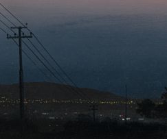 Matthys Johannes Lourens; Landscape with Telephone Lines