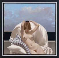 Neil Rodger; Nude in High-backed Chair