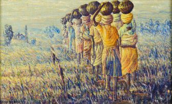 Mmakgabo Mmapula Helen Sebidi; Women Walking in a Field