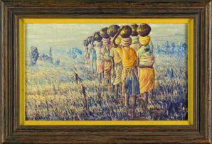 Mmakgabo Mmapula Helen Sebidi; Women Walking in a Field