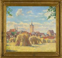 Fritz Osswald; Sheaves of Wheat, Wimpfen am Berg