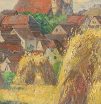 Fritz Osswald; Sheaves of Wheat, Wimpfen am Berg