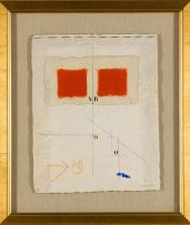James Coignard; Abstract Composition with Two Red Squares