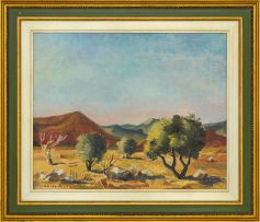 Maurice van Essche; Landscape with Distant Mountains