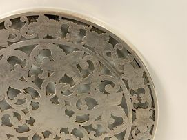 A Spanish silver tray, J Perez, Madrid, 20th century