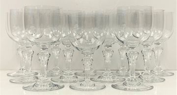 A Baccarat part-suite of drinking glasses, 20th century